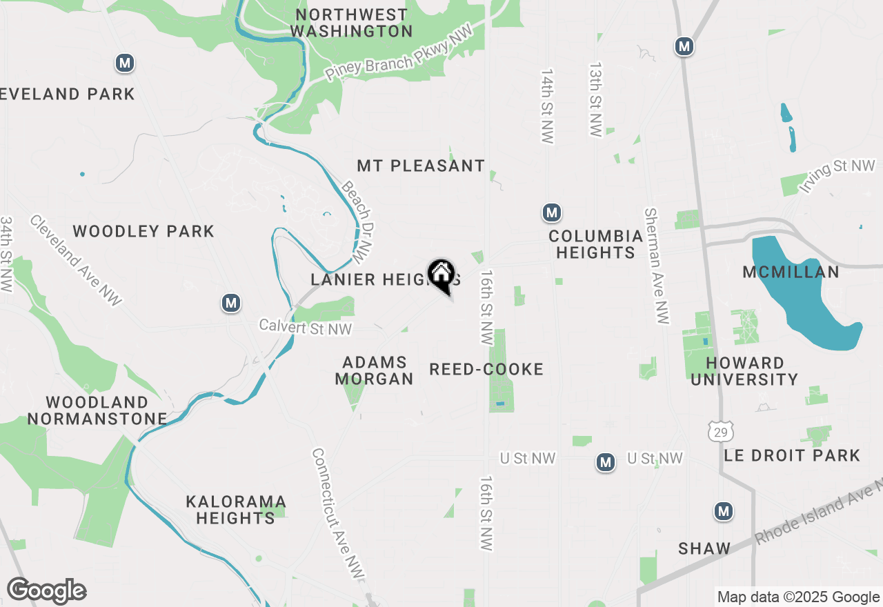 Map of 2550 17th Nw #205, Washington, DC 20009
