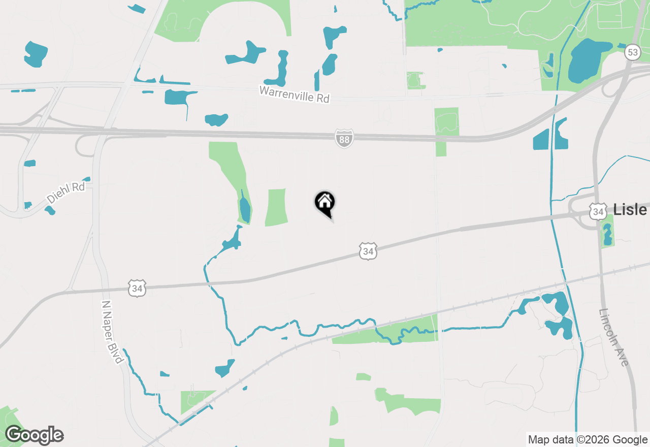 Map of 2422 Chippewa Court, Lisle, IL 60532