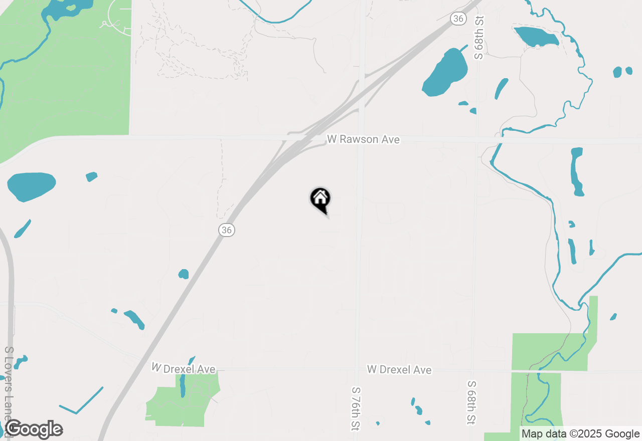 Map of 7713 W Terrace Dr, Franklin, WI 53132