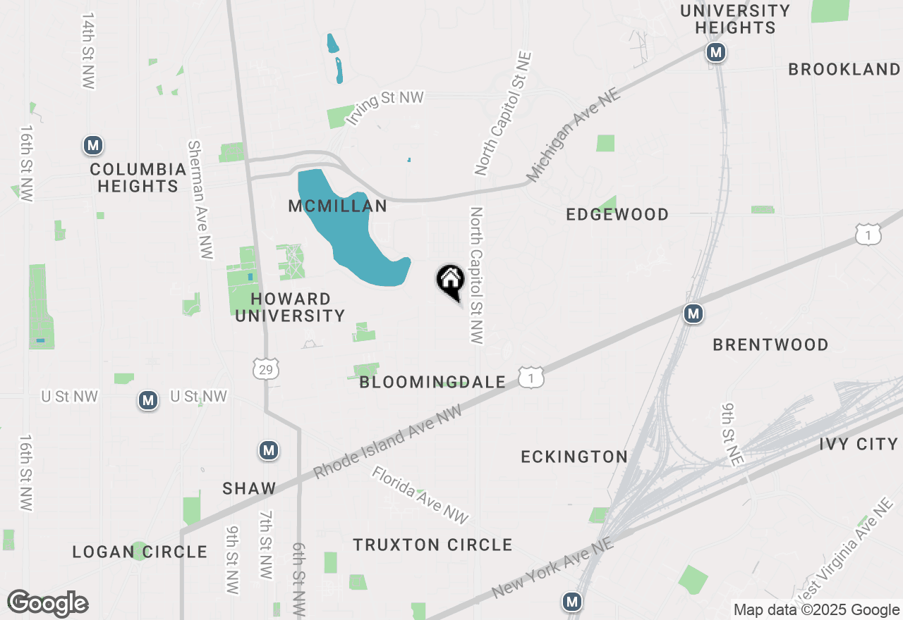 Map of 38 Bryant Street Nw, Washington, DC 20001