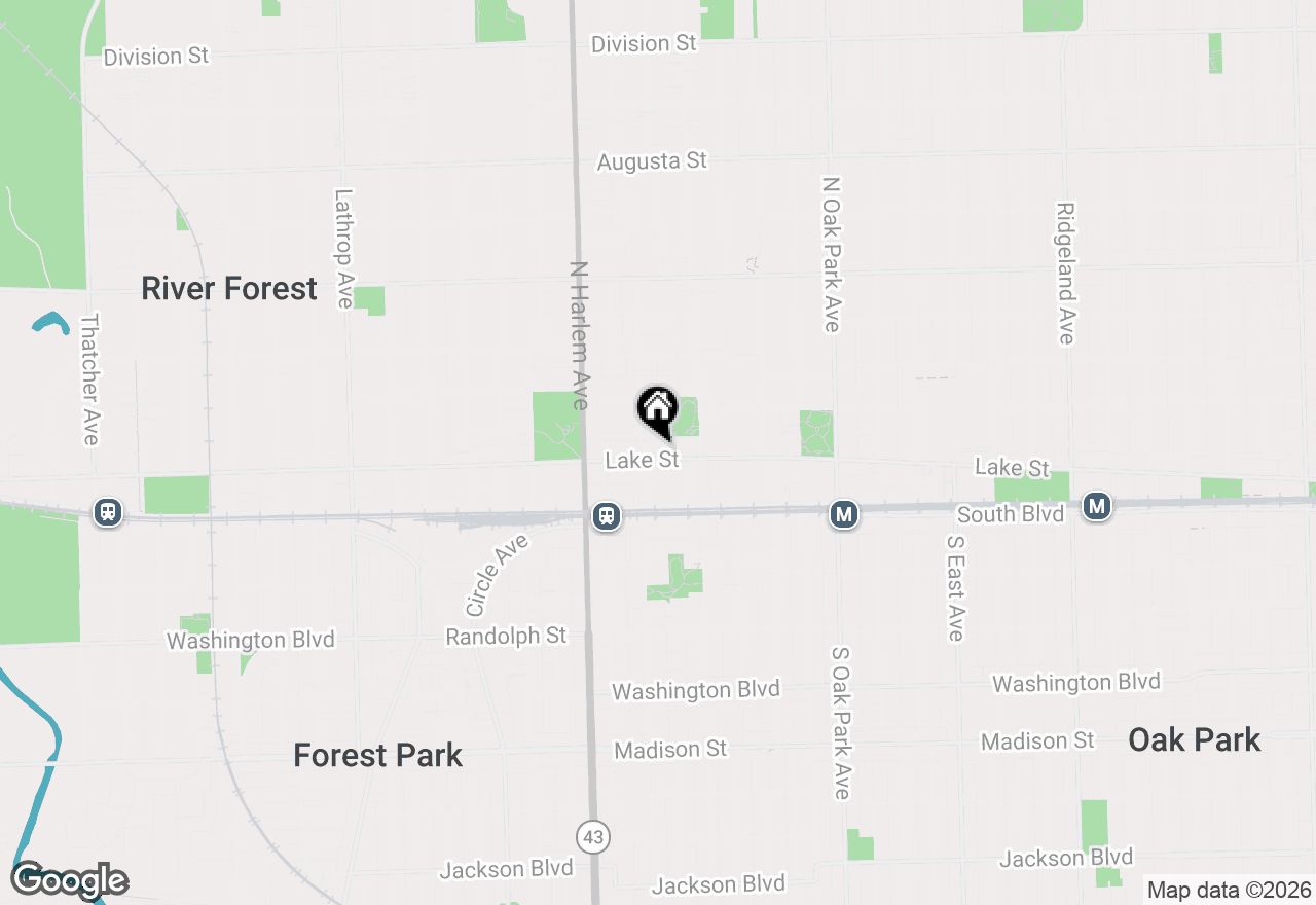 Map of 1036 Lake Street #2N, Oak Park, IL 60301