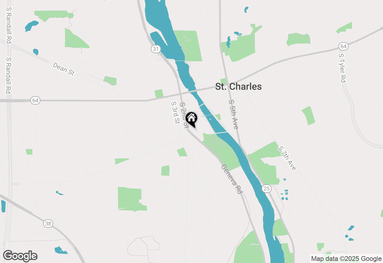 Map of 418 S Second Street #C, St. Charles, IL 60174