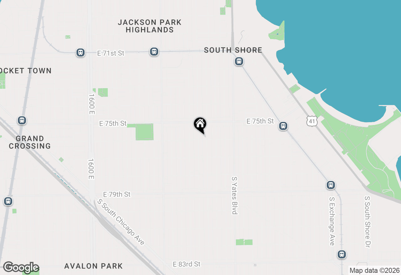 Map of 7557 S Paxton Avenue, Chicago, IL 60649