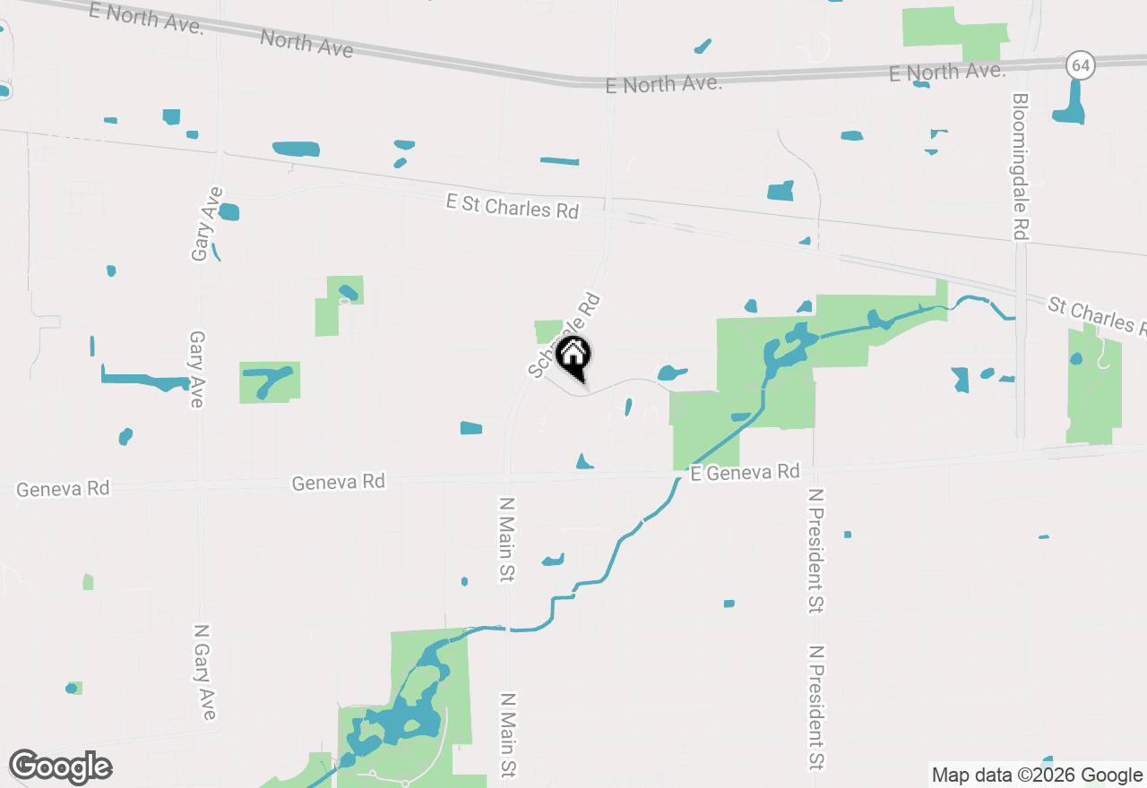 Map of 3658 Thornhill Drive, Elgin, IL 60124