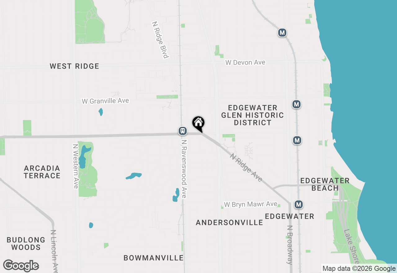 Map of 1727 W Peterson Avenue, Chicago, IL 60660