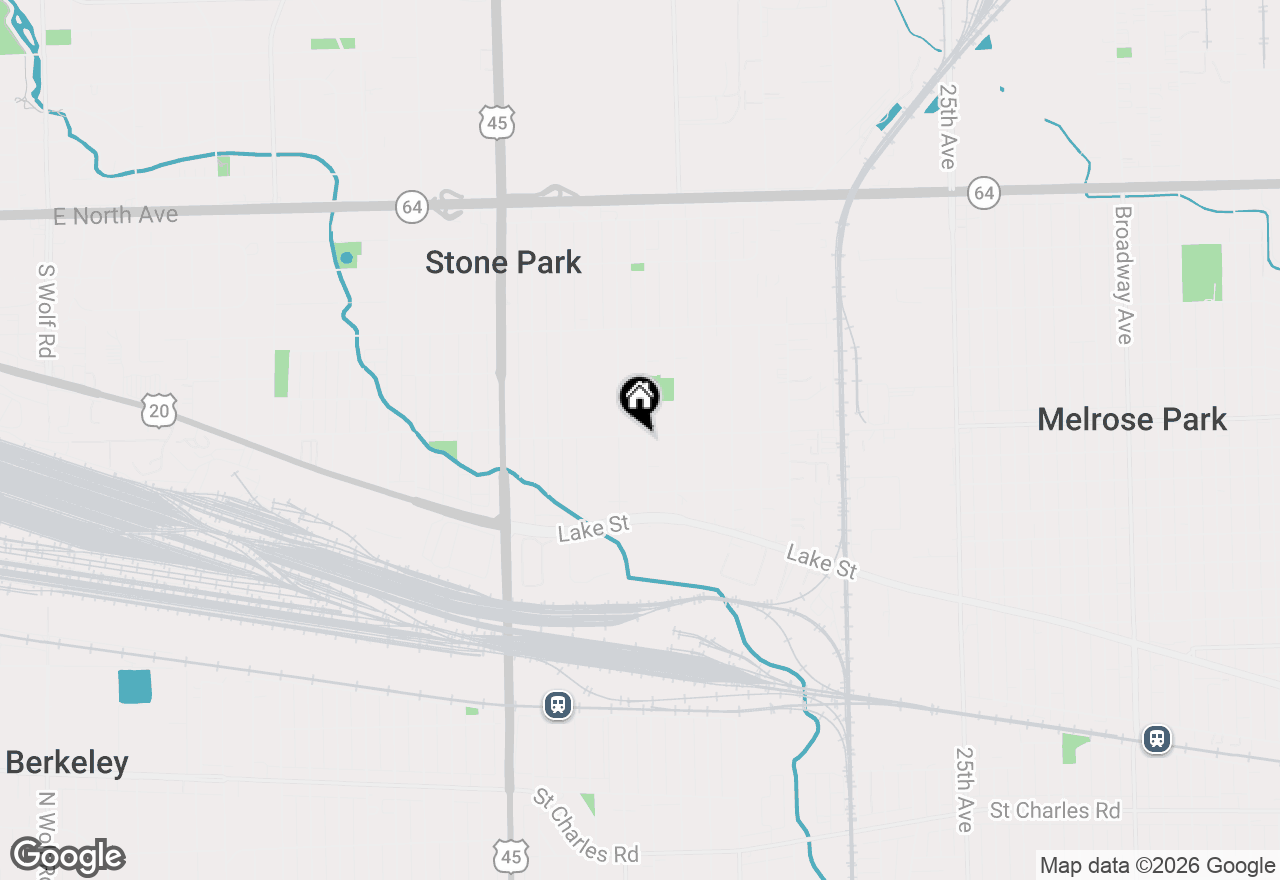 Map of 1416 N 36th Avenue, Melrose Park, IL 60160