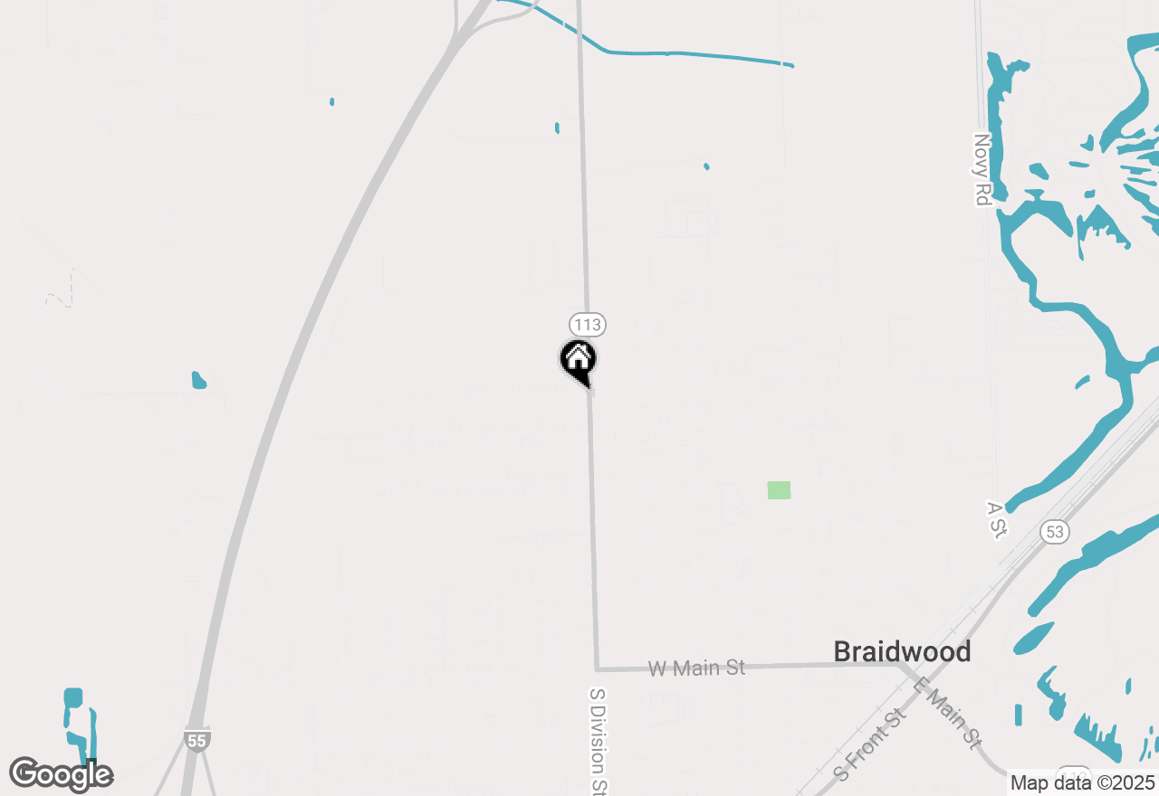 Map of 584 N Division Street, Braidwood, IL 60408