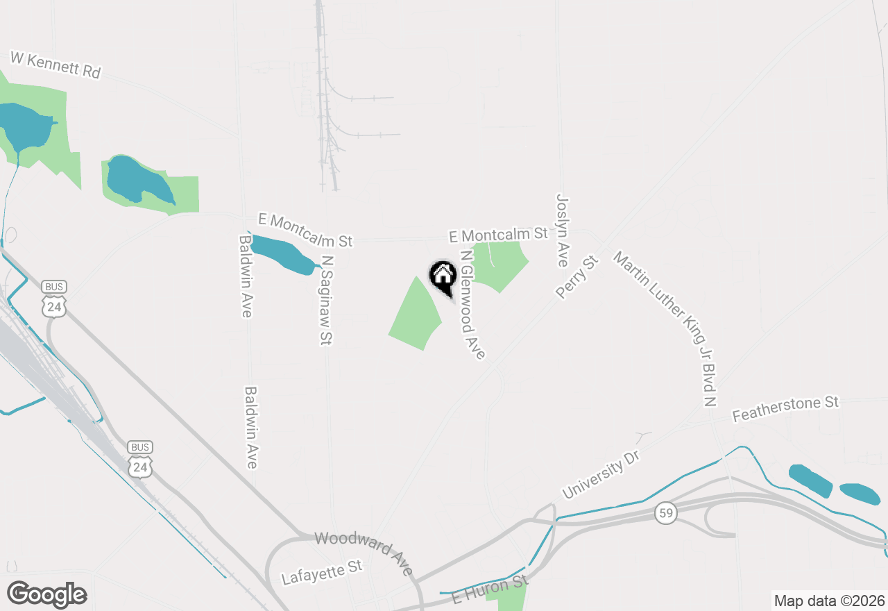 Map of 90 Marquette Street, Pontiac, MI 48342