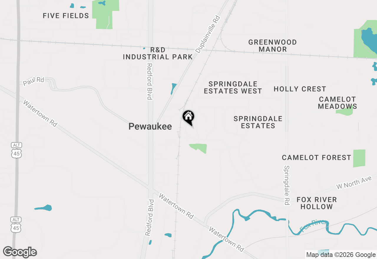 Map of W227N2540 Meadowood Ln, Waukesha, WI 53186