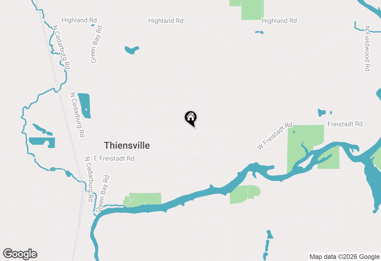 Map of 613 Heidel Rd, Thiensville, WI 53092