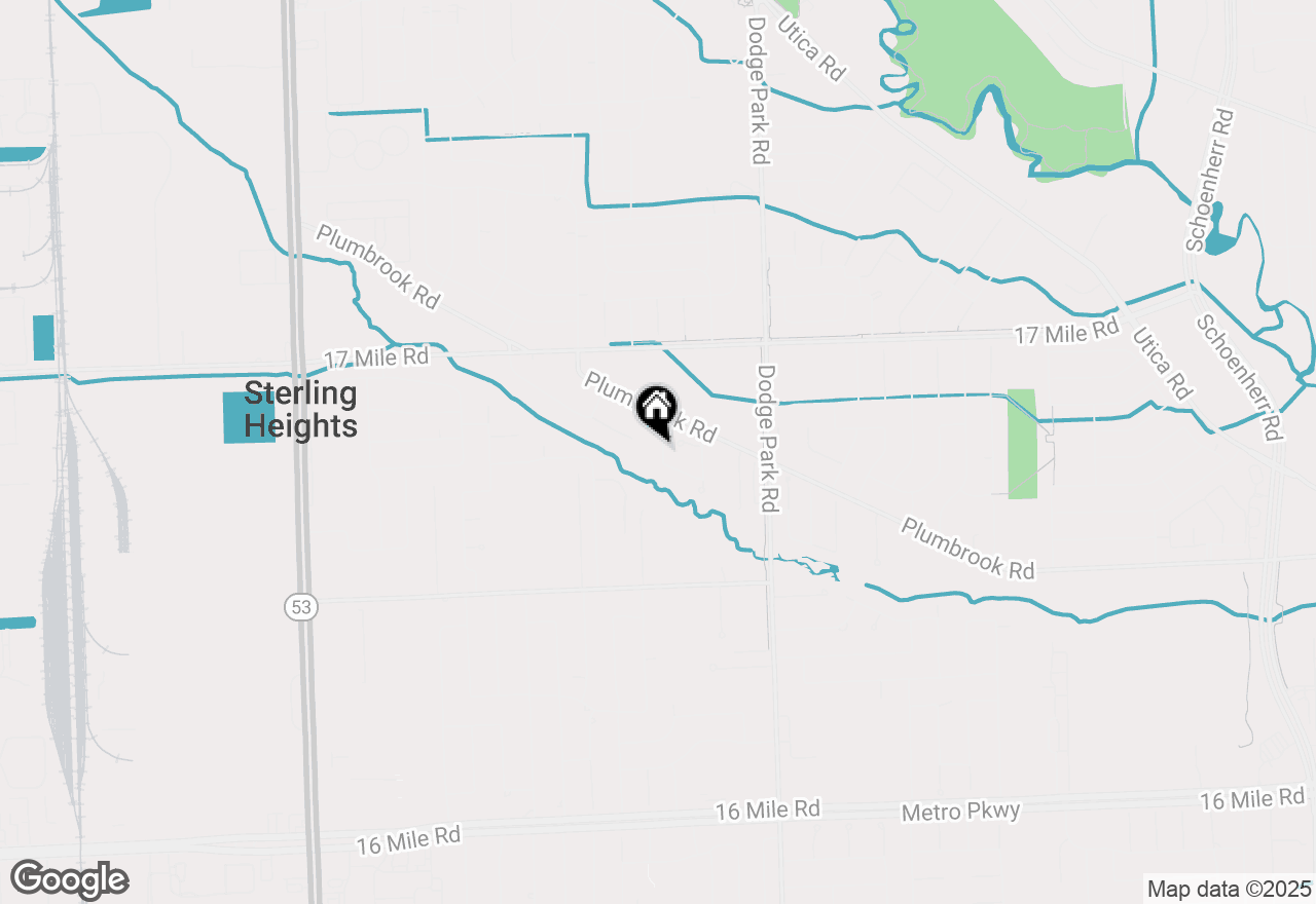 Map of 38421 San Valleluce Drive, Sterling Heights, MI 48312