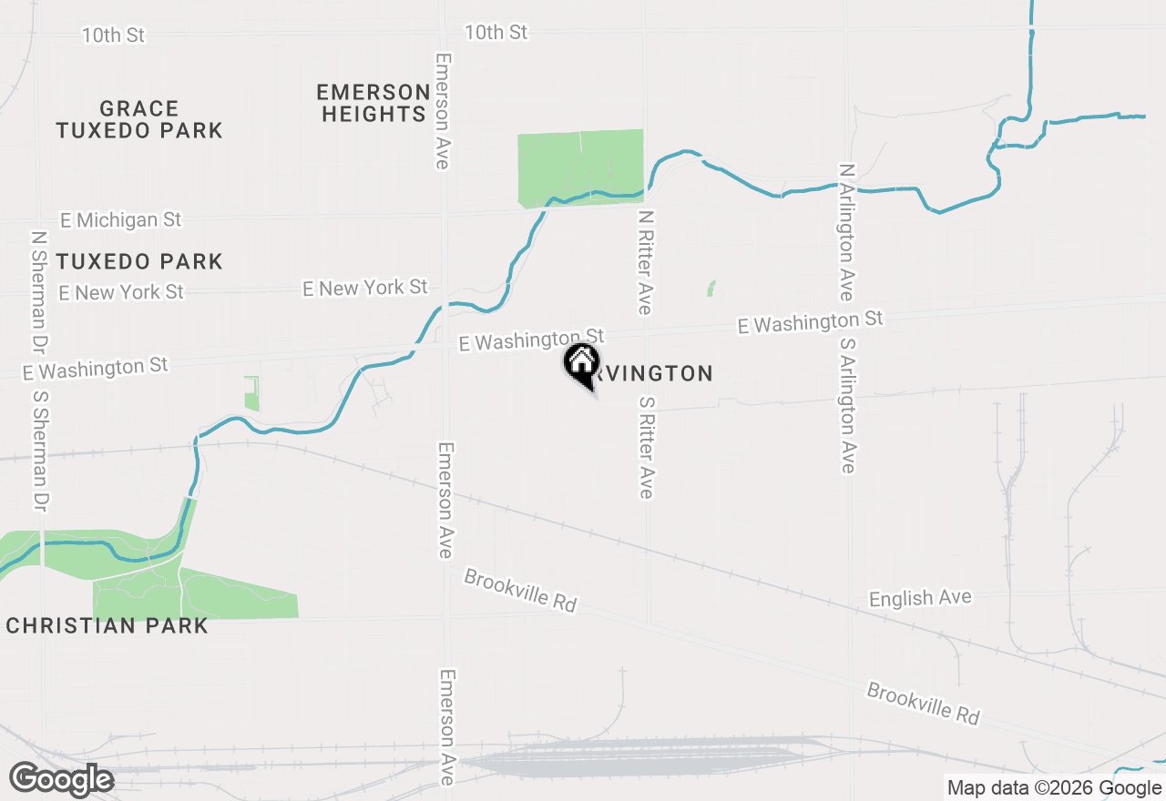 Map of 129 S Downey Avenue, Indianapolis, IN 46219
