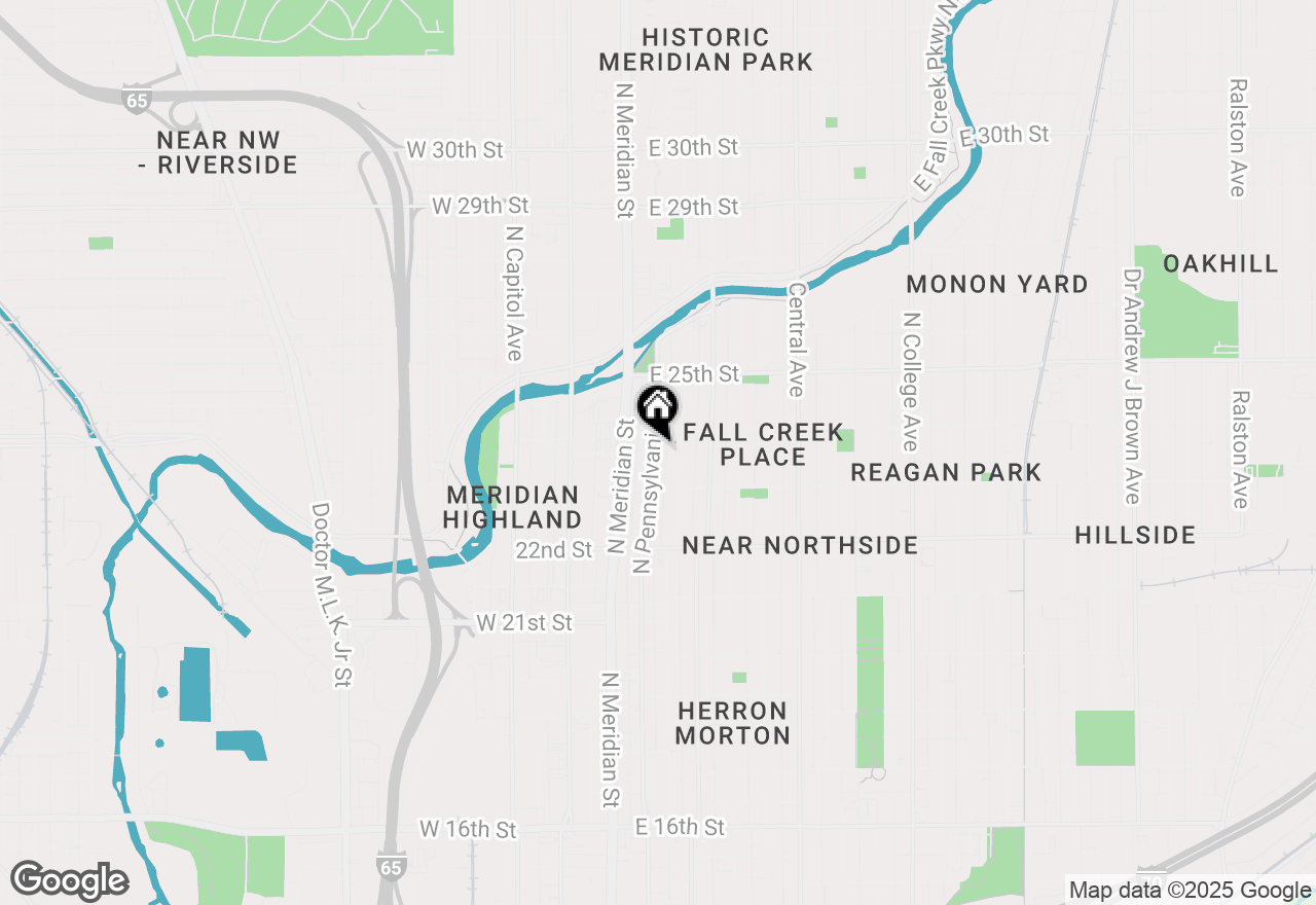 Map of 2343 N Pennsylvania Street, Indianapolis, IN 46205
