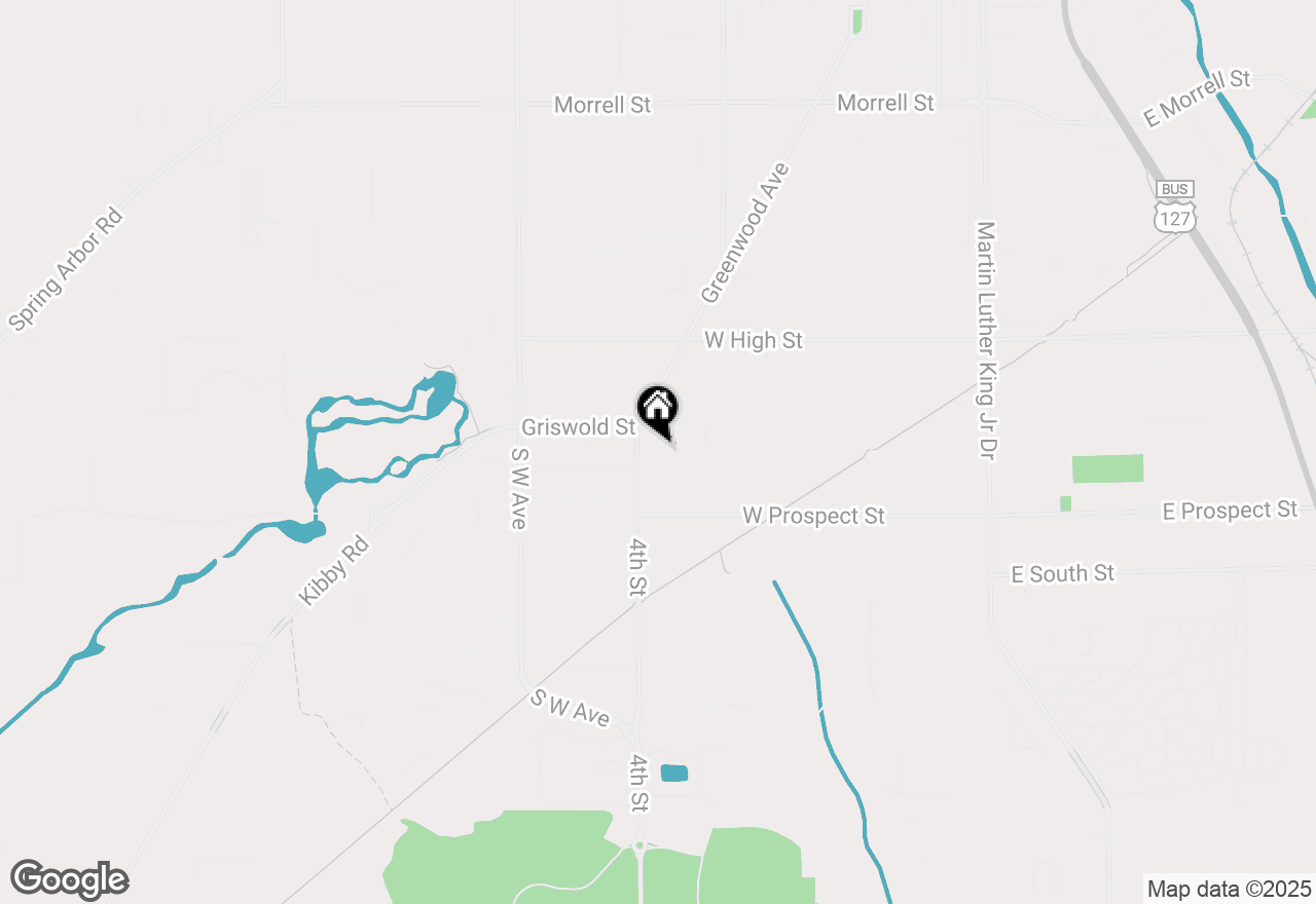 Map of 1616 3rd Street, Jackson, MI 49203