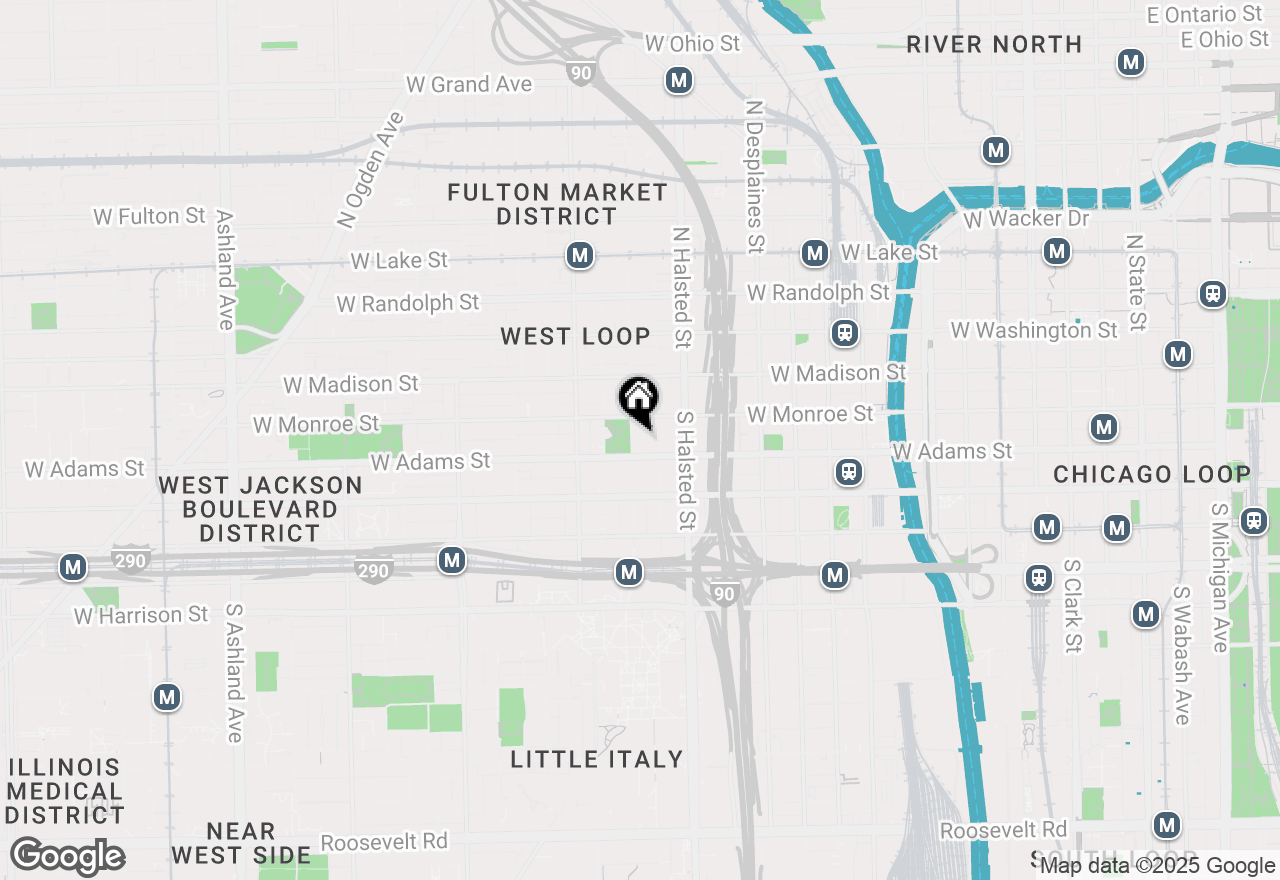 Map of 123 S Peoria Street #P2, Chicago, IL 60607