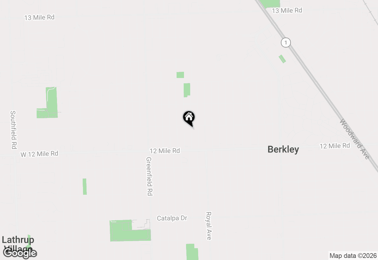 Map of 3653 Phillips Avenue, Berkley, MI 48072