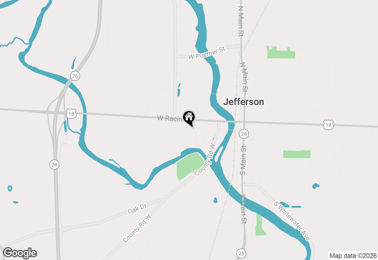 Map of 424 W Milwaukee St, Jefferson, WI 53549