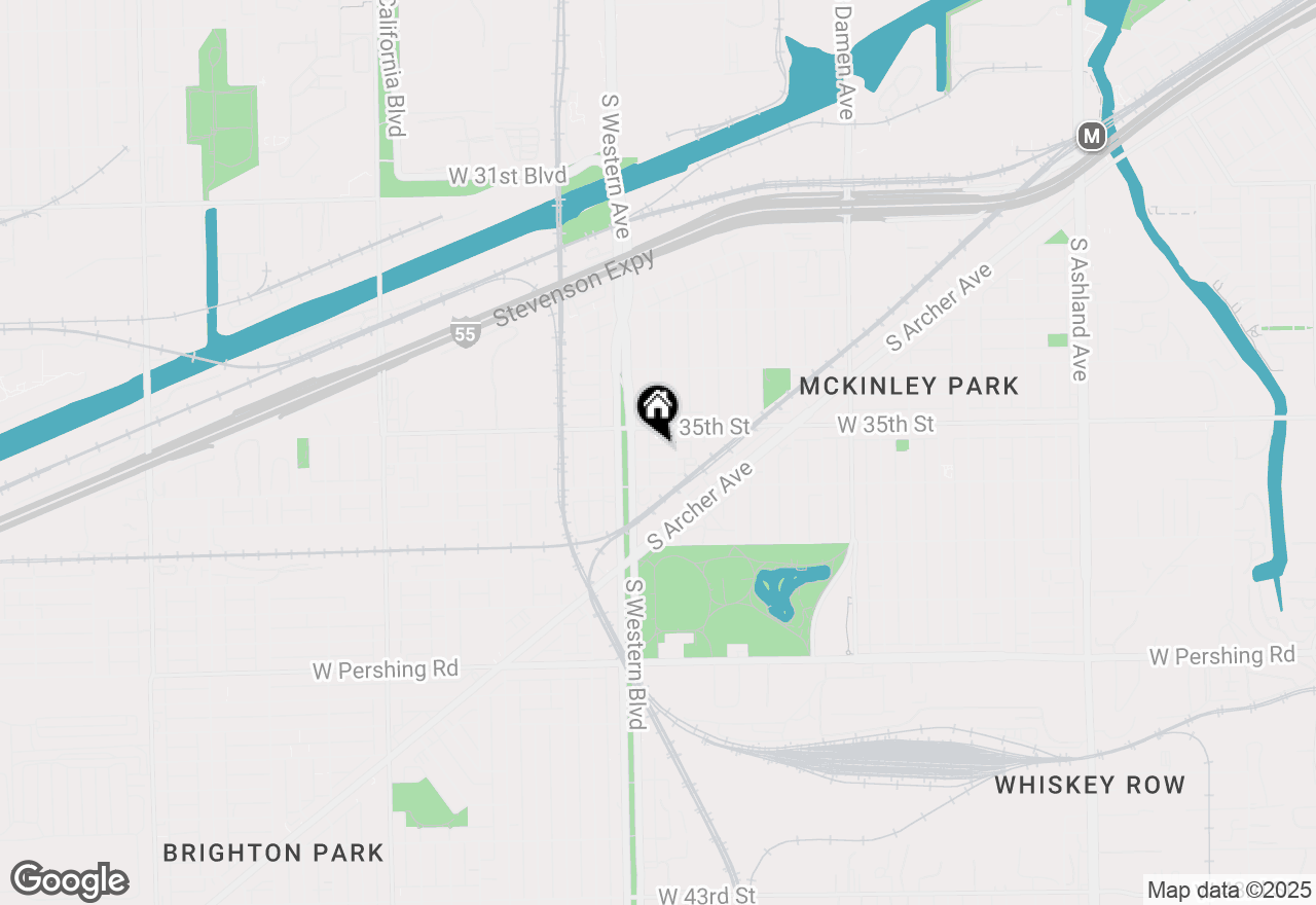 Map of 2318 W 35th Place, Chicago, IL 60609