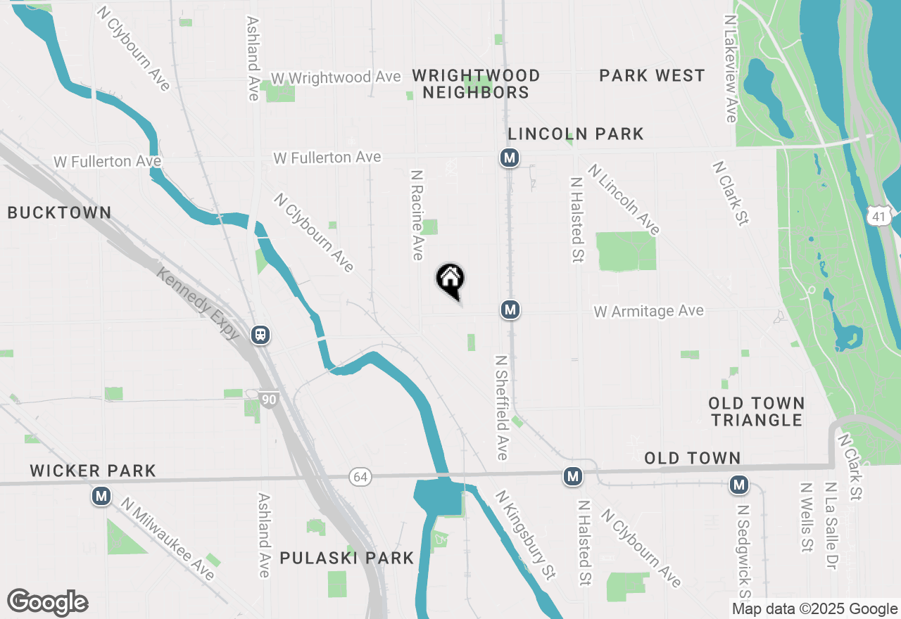 Map of 1122 W Armitage Avenue #101, Chicago, IL 60614