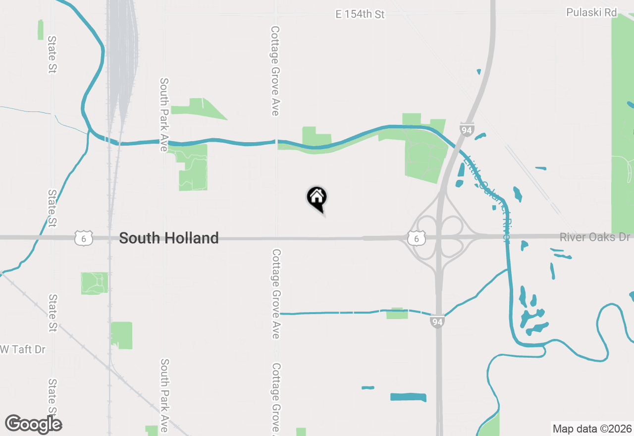 Map of 930 E 161 Place, South Holland, IL 60473