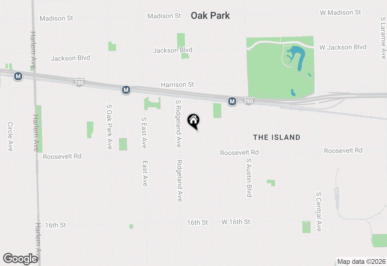 Map of 1141 Highland Avenue, Oak Park, IL 60304