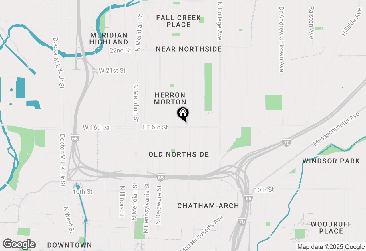 Map of 410 E 16th Street #2, Indianapolis, IN 46202