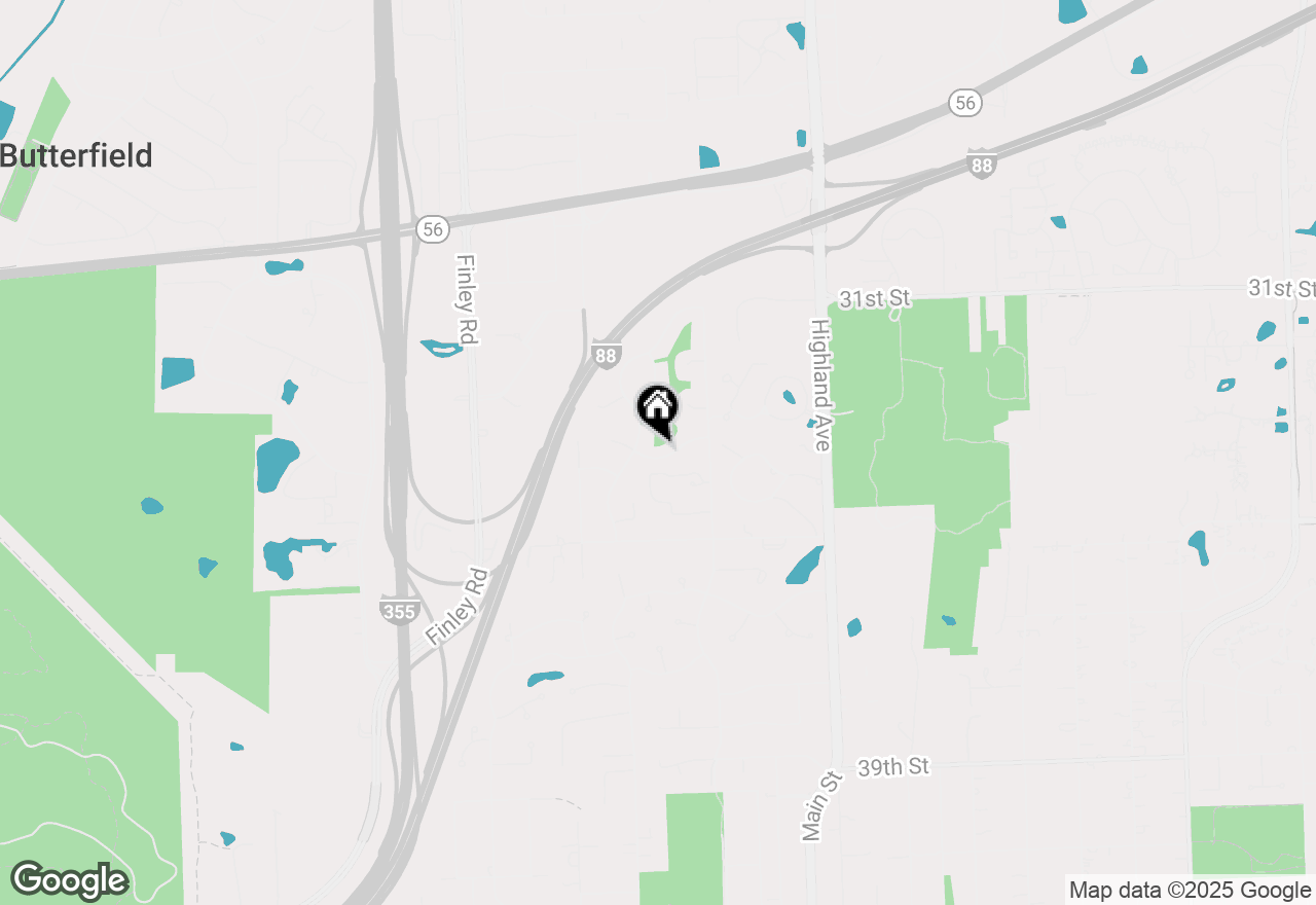 Map of 1320 Oak Hill Road, Downers Grove, IL 60515