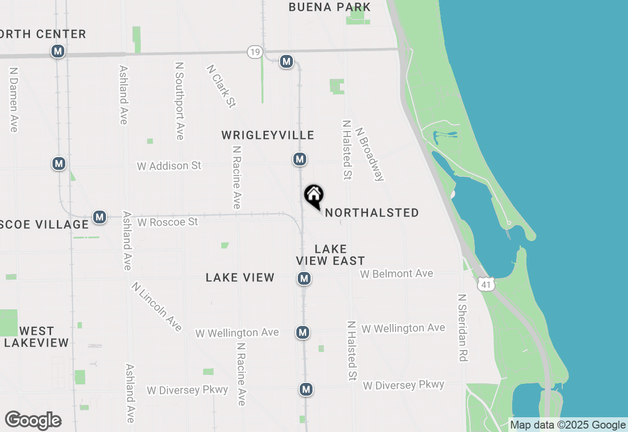 Map of 912 W Roscoe Street #1, Chicago, IL 60657