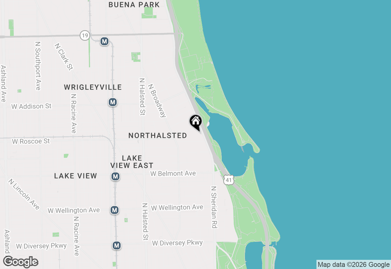 Map of 525 W Hawthorne Place #2407, Chicago, IL 60657