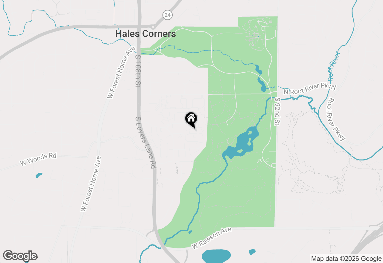 Map of 10328 W Parkwood Dr, Franklin, WI 53132