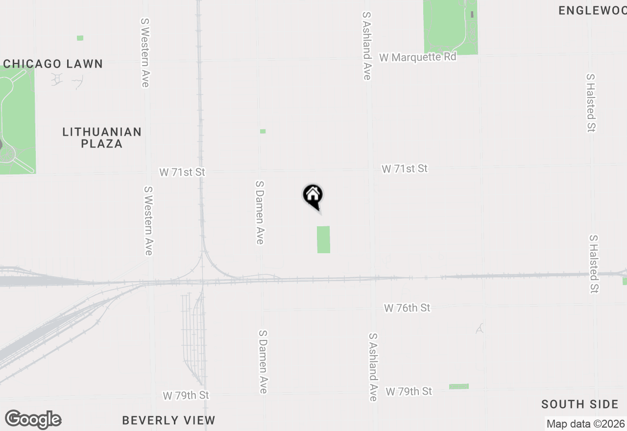 Map of 7238 S Wood Street, Chicago, IL 60636