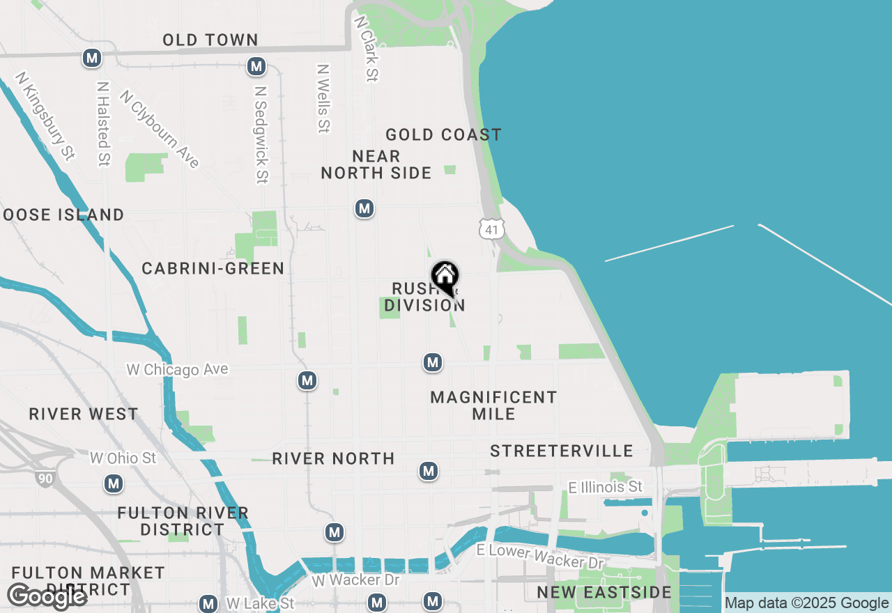 Map of 40 E Delaware Place #301, Chicago, IL 60611