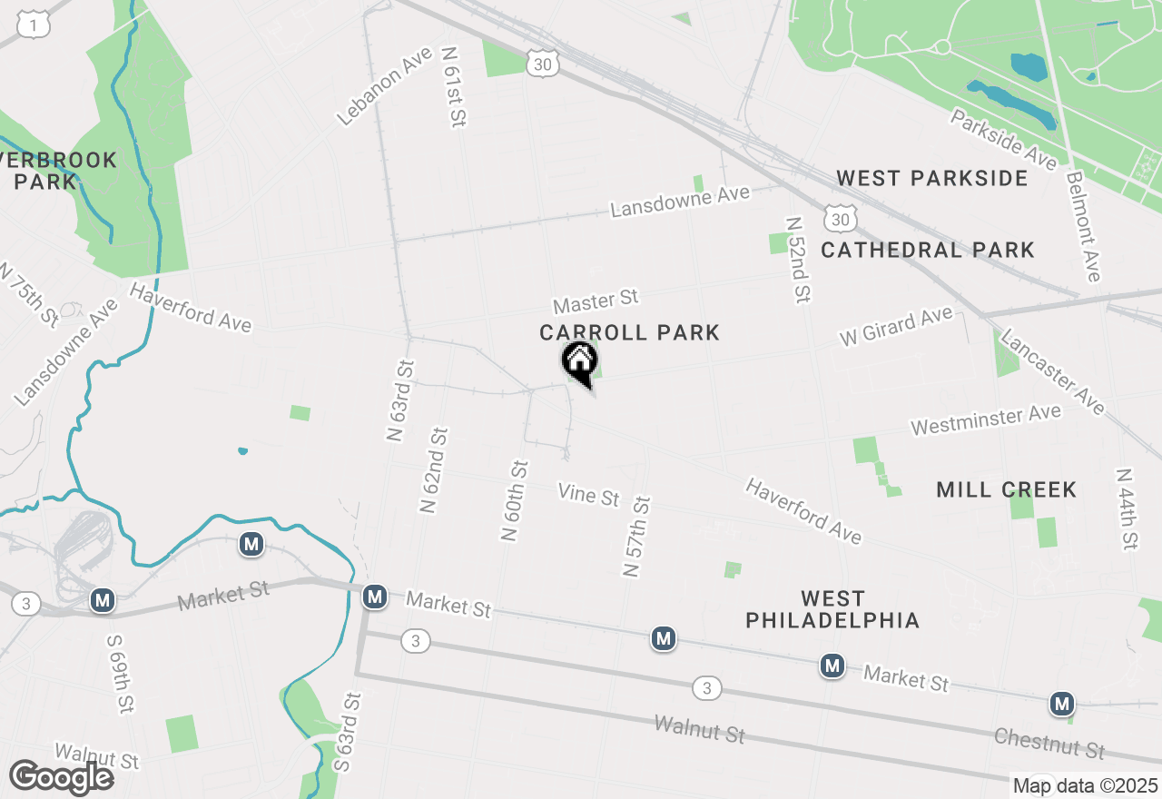 Map of 534 N Hobart Street, Philadelphia, PA 19131