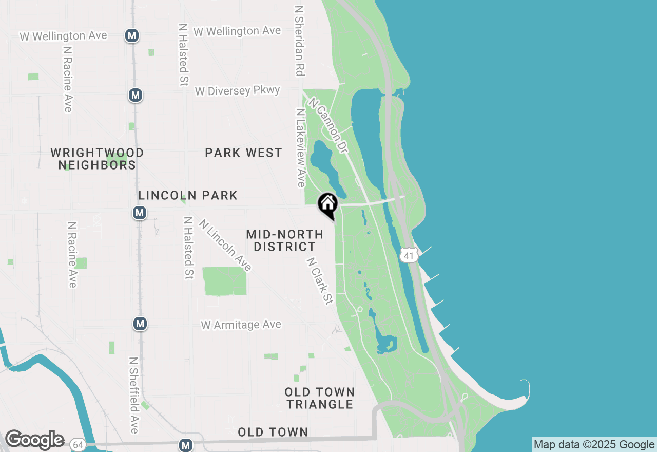 Map of 2314 N Lincoln Park West Street #15, Chicago, IL 60614