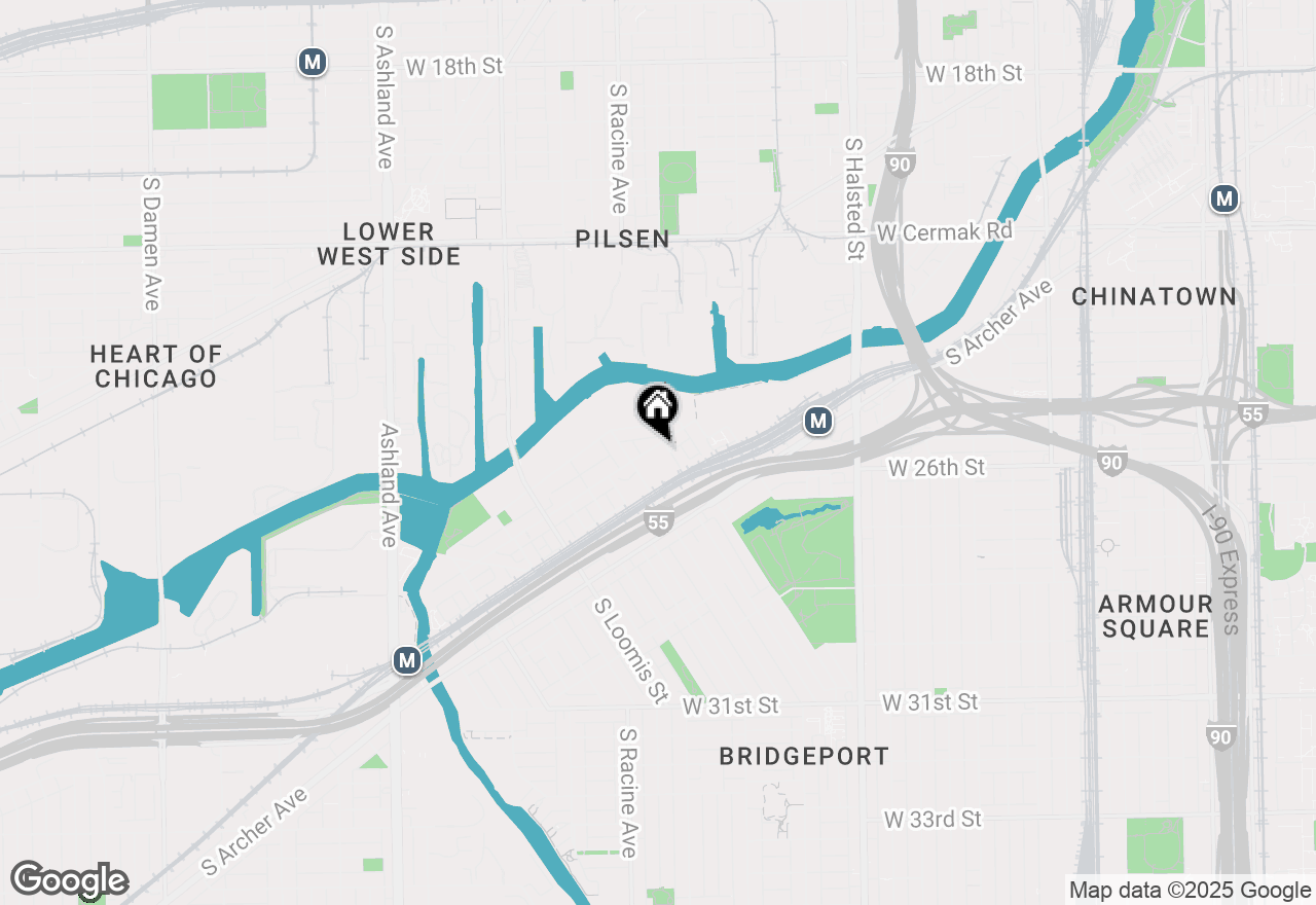 Map of 2549 S Hillock Avenue, Chicago, IL 60608