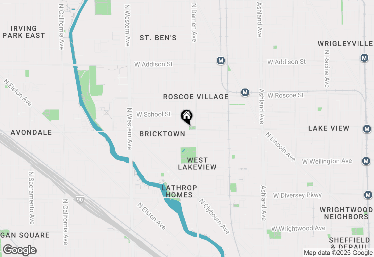 Map of 2040 W Belmont Avenue #407, Chicago, IL 60618