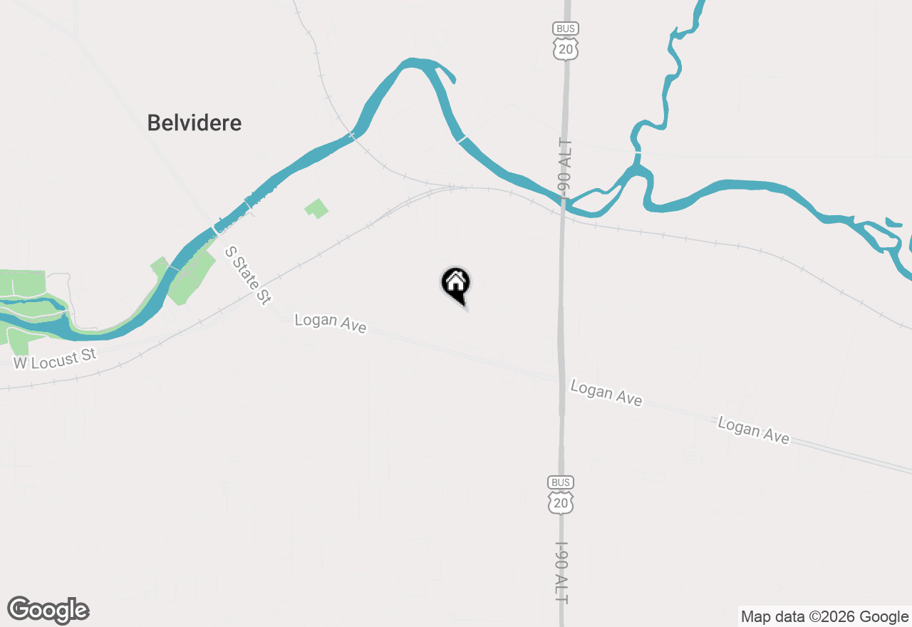 Map of 923 Grover Street, Belvidere, IL 61008