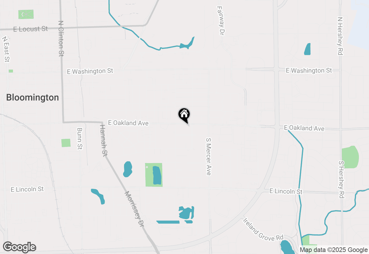 Map of 1907 E Oakland Avenue, Bloomington, IL 61701