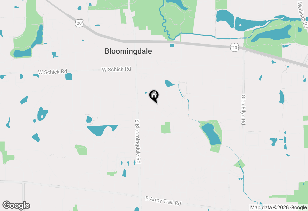 Map of 127 Fairlane Court #D, Bloomingdale, IL 60108
