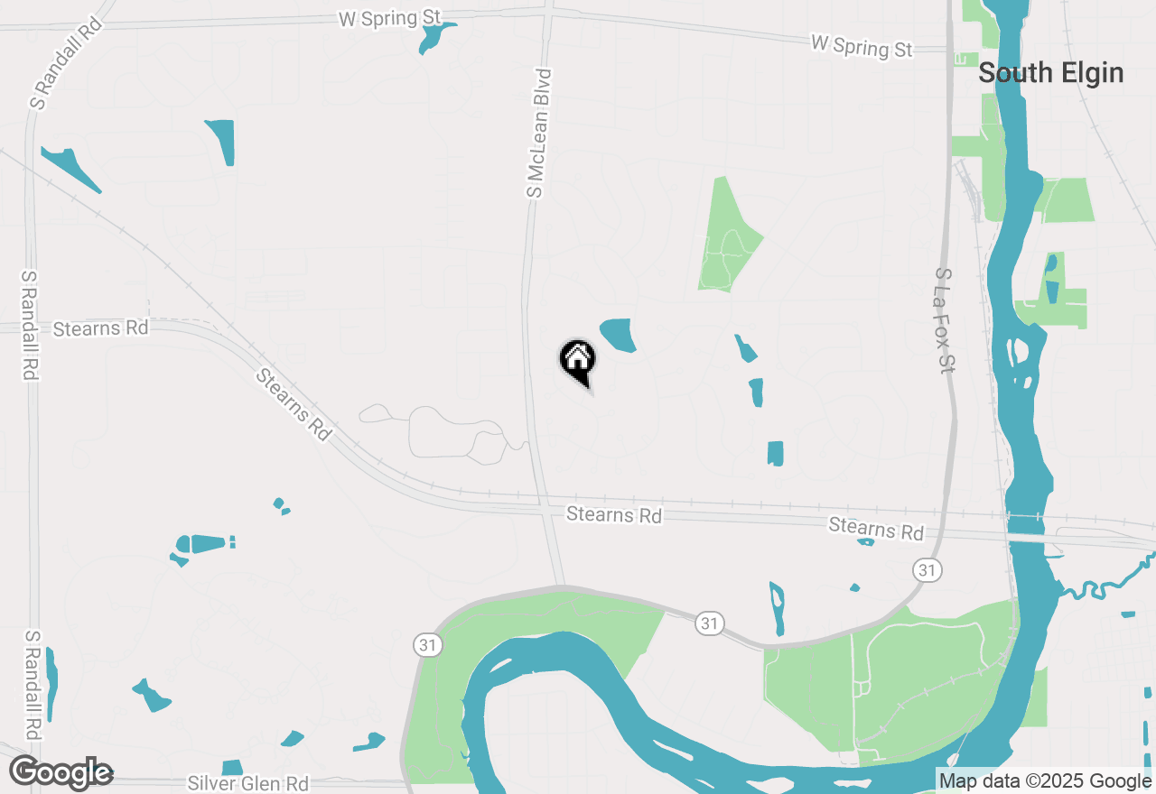 Map of 1 Churchill Court, South Elgin, IL 60177