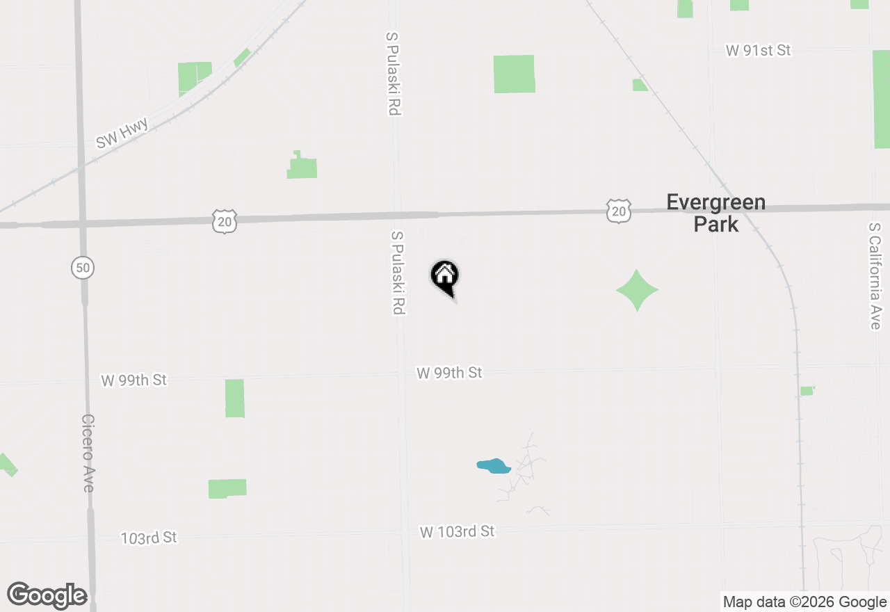 Map of 9717 S Springfield Avenue, Evergreen Park, IL 60805
