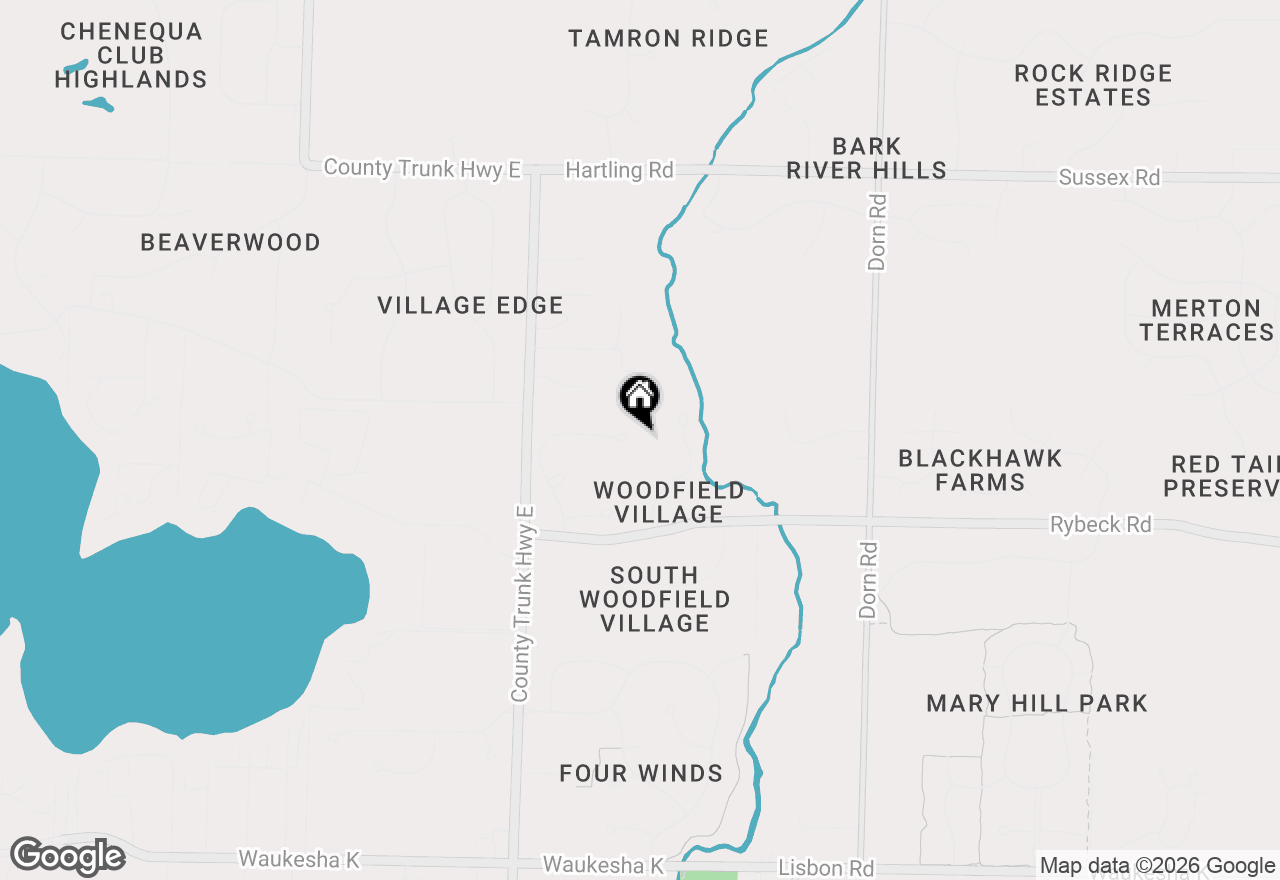 Map of N63W29784 Woodfield Ct, Hartland, WI 53029