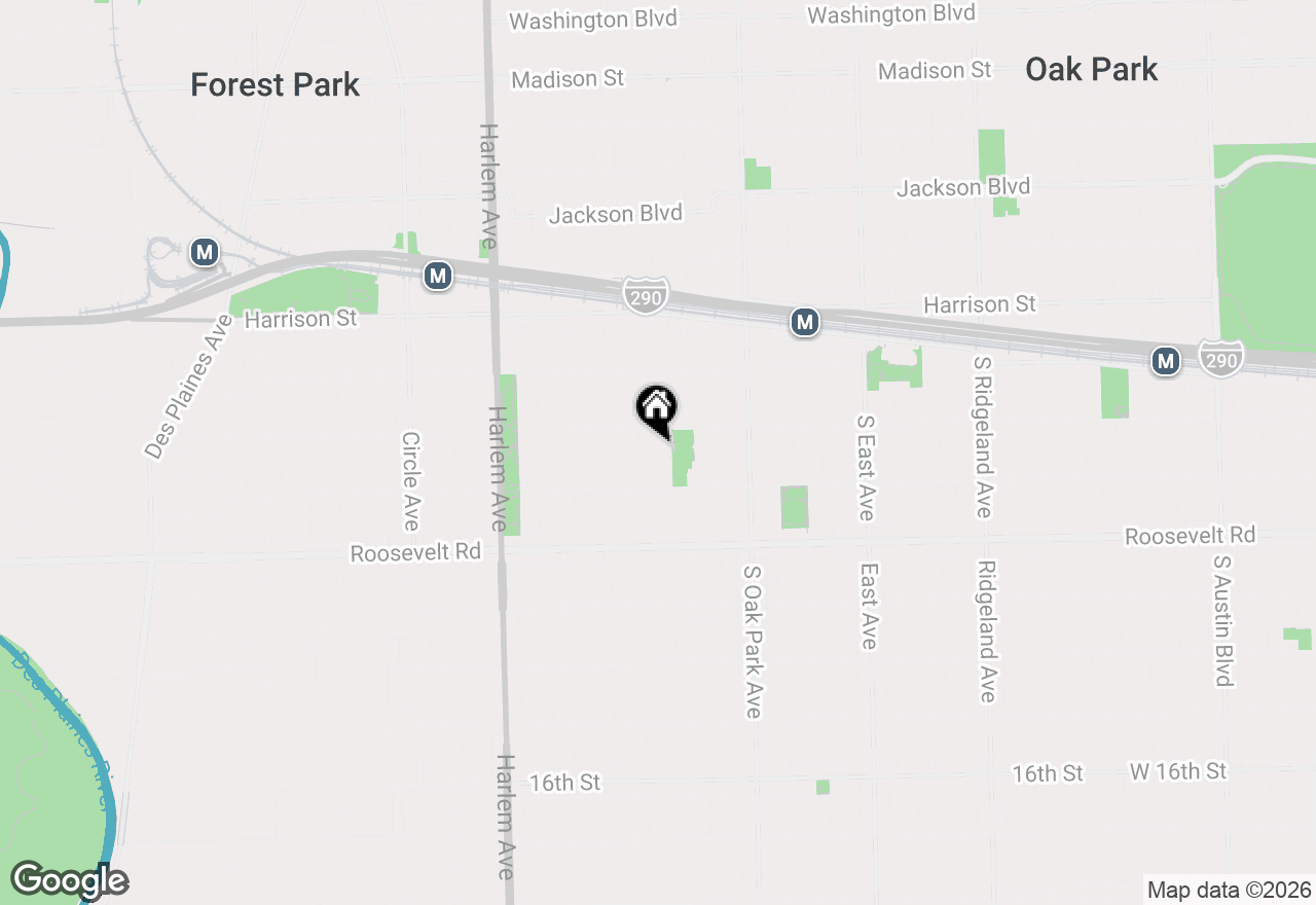 Map of 1116 S Clinton Avenue, Oak Park, IL 60304