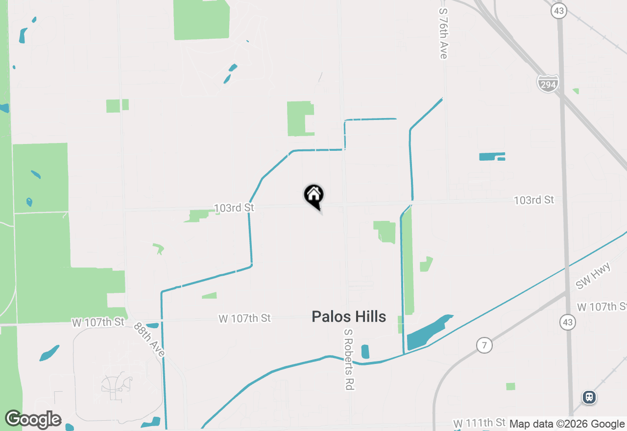 Map of 10324 S 81st Avenue, Palos Hills, IL 60465