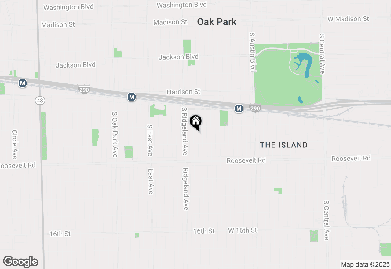 Map of 1122 S Cuyler Avenue, Oak Park, IL 60304