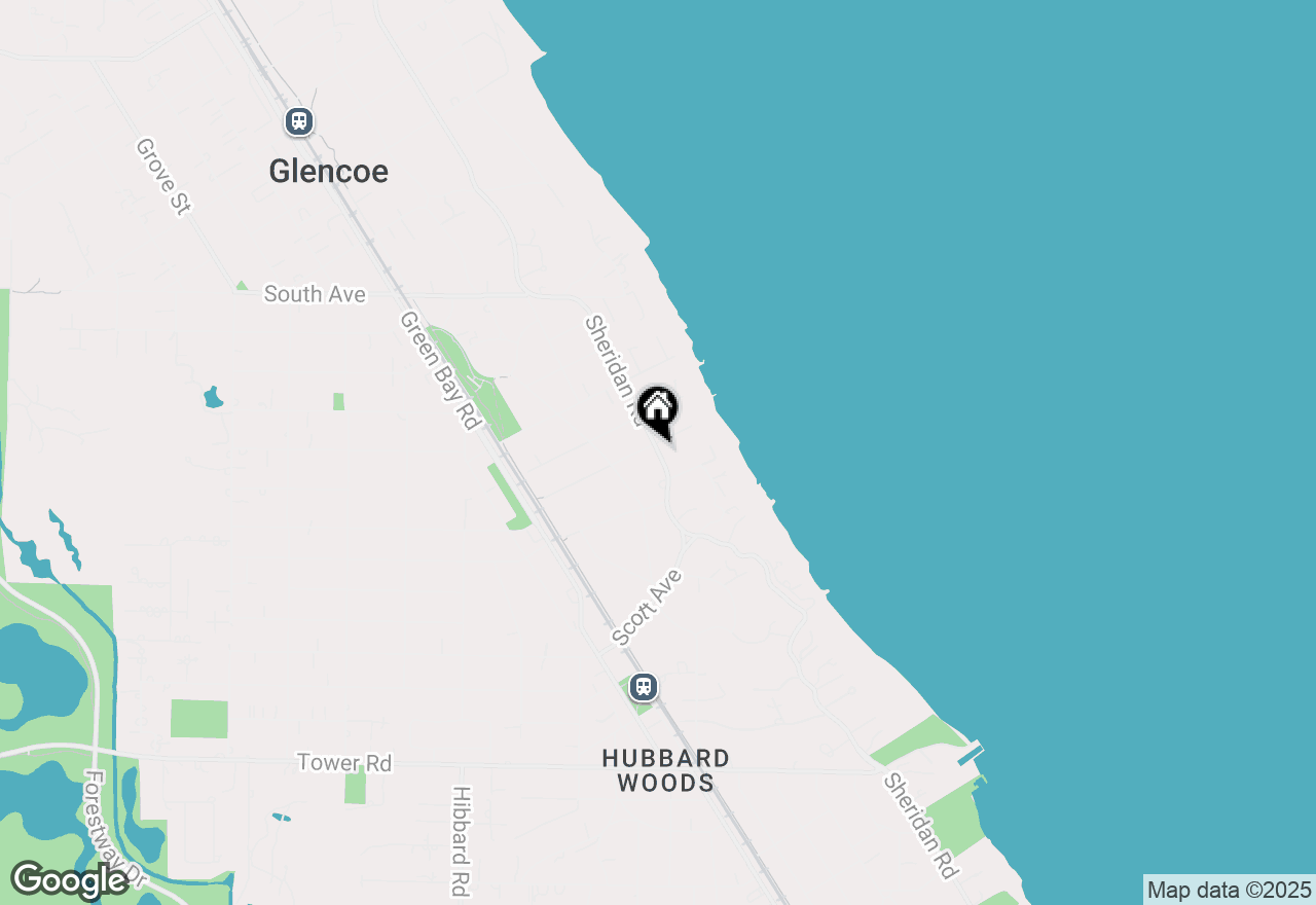 Map of 204 Sheridan Road, Glencoe, IL 60022