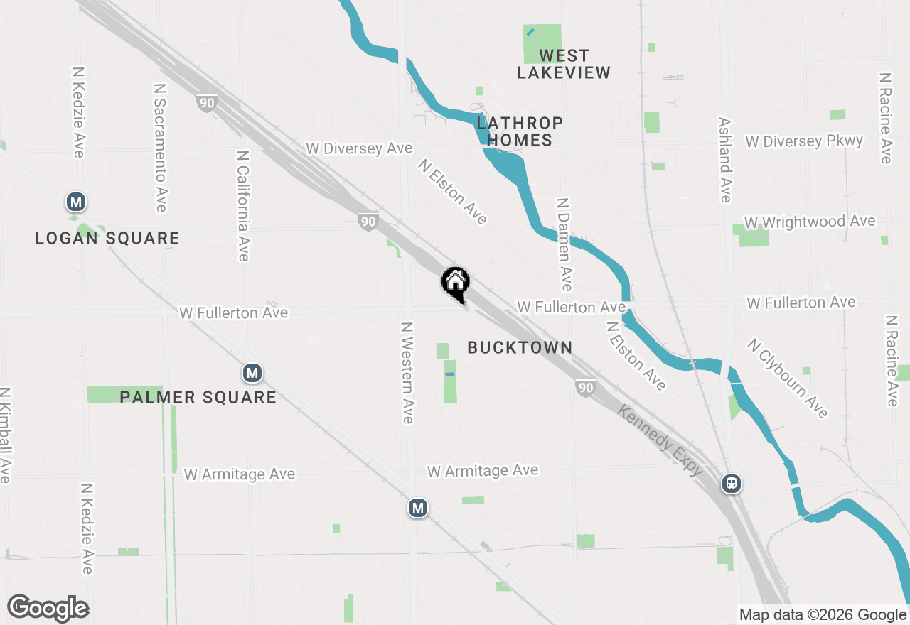 Map of 2251 W Fullerton Avenue #1, Chicago, IL 60647