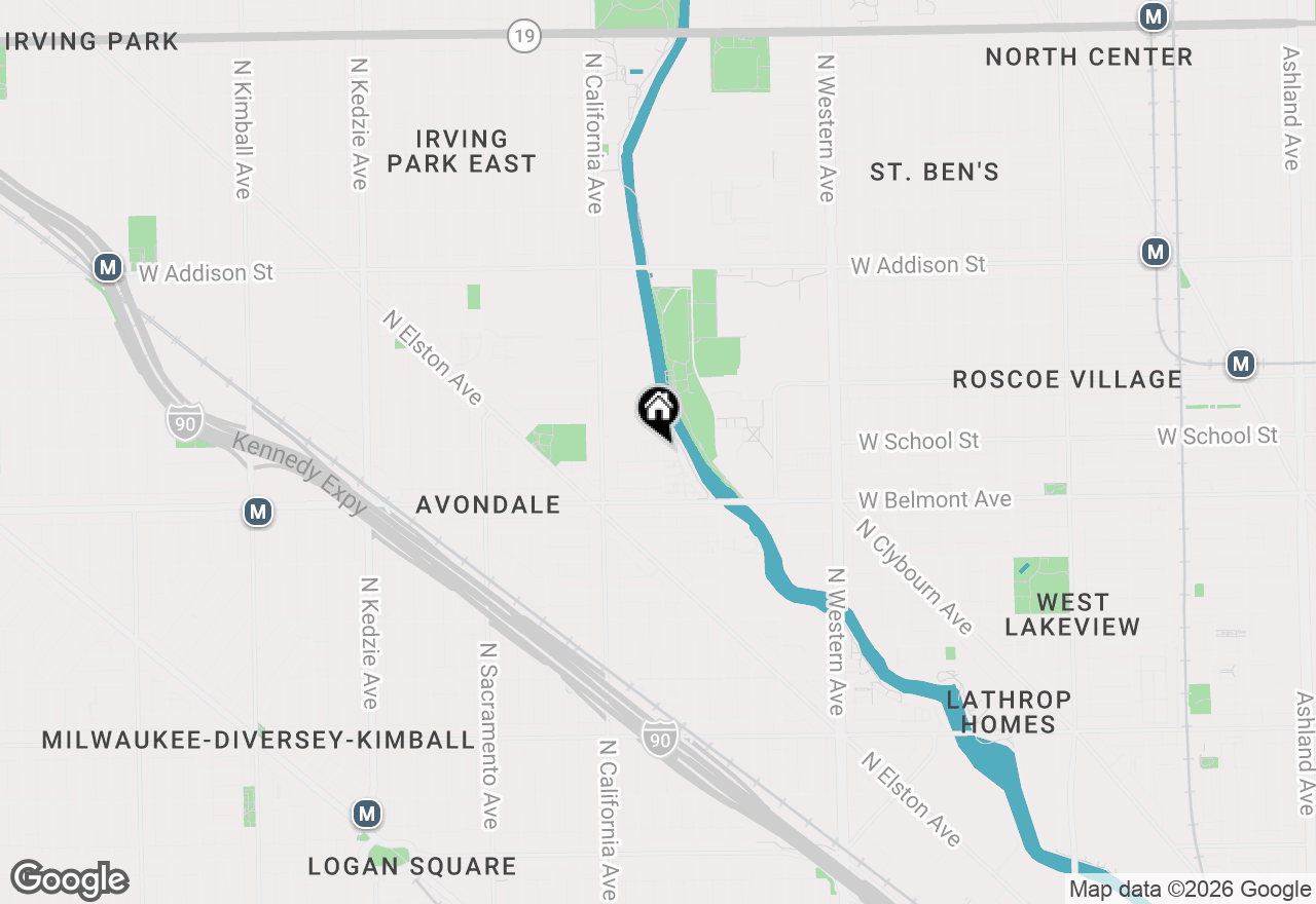 Map of 3250 N Washtenaw Avenue, Chicago, IL 60618
