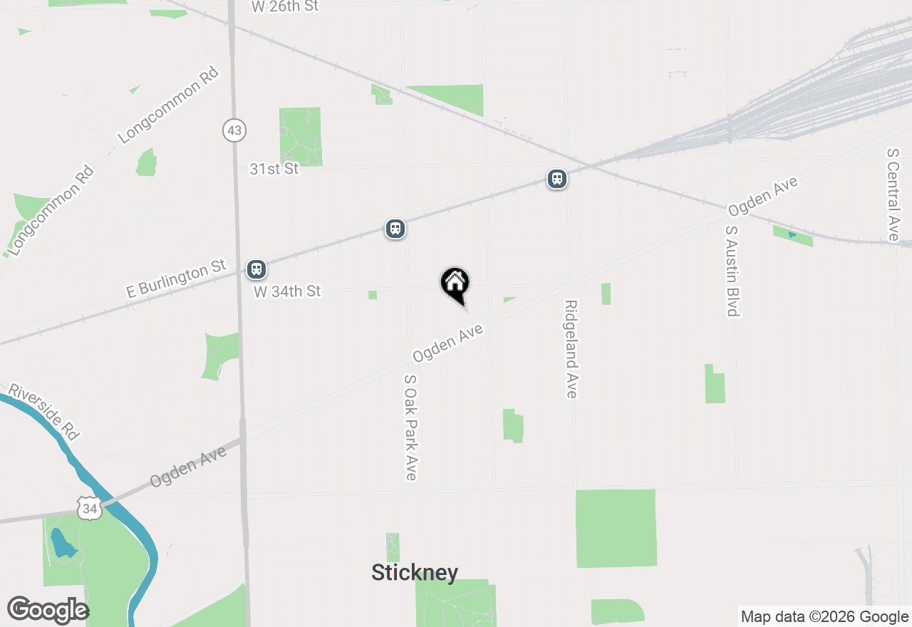 Map of 3433 Wesley Avenue, Berwyn, IL 60402