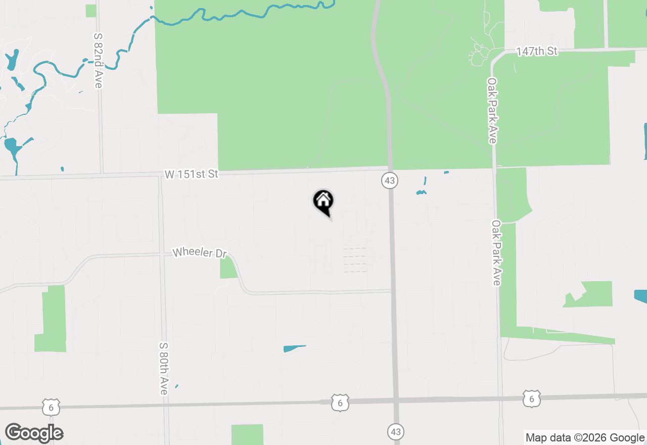 Map of 7445 Ponderosa Court #3SE, Orland Park, IL 60462